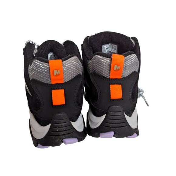 Merrell Women's Moab 3 Mid Waterproof Hiking Boot Black Pink Size 8.5 - Picture 9 of 10